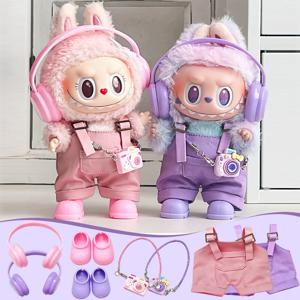 라부부 의상 인형 시팅 파티 1세대 2세대 3세대 헤드폰 오버올 신발 세트 의류 액세서리 러블리 의상 선물 재고 있음