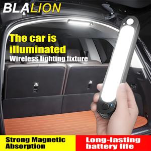 BLALION 트렁크 카 센서 라이트 (바닥 트렁크 후드용) 충전식 자동 감응 라이트 바 마그네틱 수동 감지 모드 램프