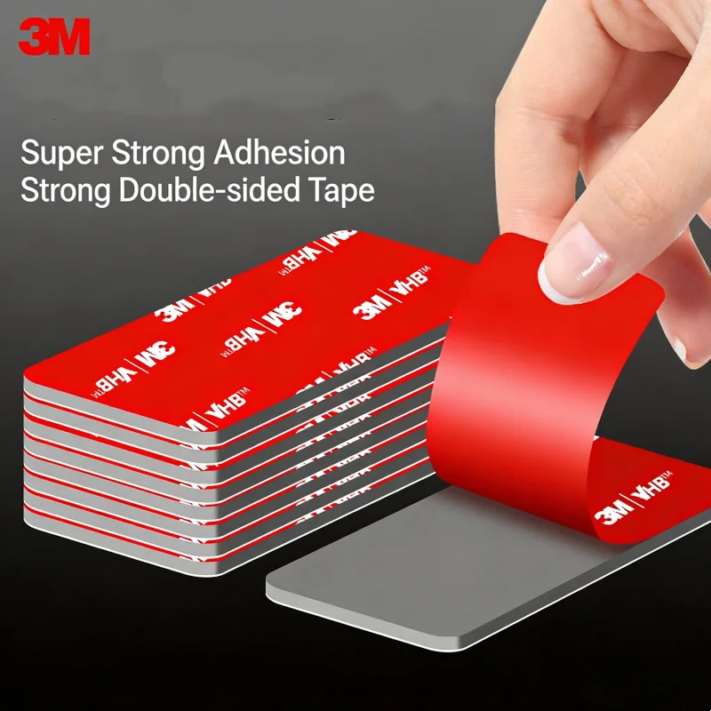 3M 10pcs 강력한 양면 테이프 접착제 사각형/원형 고점도 자국 없는 폼 접착 테이프 자동차 특수 고정 벽용