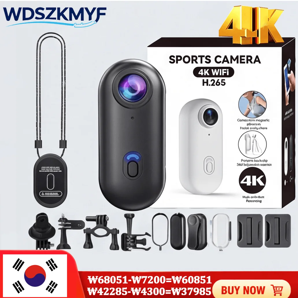 4K HD 오토바이 미니 레코더 핑거 WIFI 액션 카메라 경량 POV 오토바이 로드 스포츠 캠 자전거 브이로그 애완동물 바디 카메라