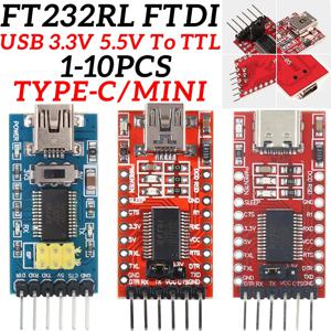 XZG FT232RL FT232 FTDI USB 3.3V 5.5V TTL 시리얼 어댑터 모듈 (아두이노 FT232 Pro Mini /타입-C USB TO TTL 232 1-10개)
