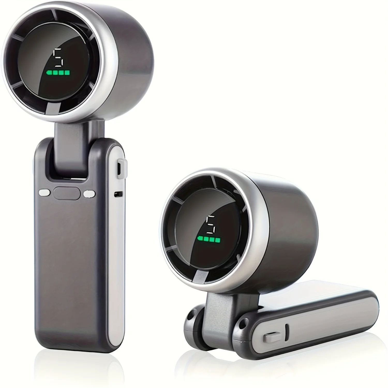 휴대용 선풍기, 접이식, USB 충전식, 초저소음, 5단 속도 조절 가능, 1200mAh 배터리(10시간 사용 가능)