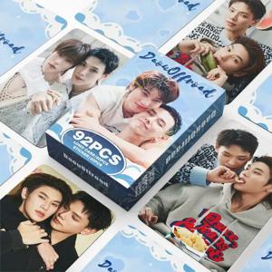 92Pcs DaouOffroad Thai BL 스타 양면 로모 카드 세트 미니 스티커 포함 HD 연예인 포토카드 드라마 팬 컬렉션 선물