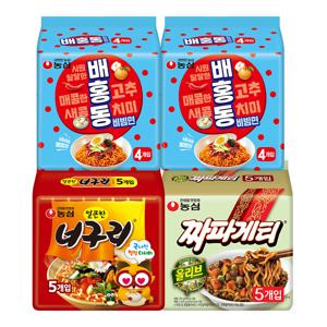 배홍동 8개 + 너구리 5개 + 짜파게티 5개