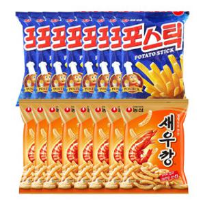 농심 포스틱 84g x 8봉 + 새우깡 8봉