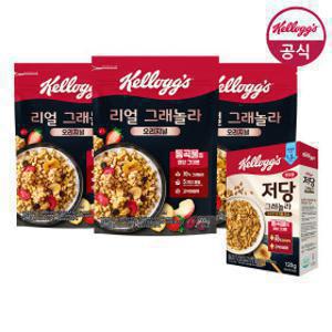 시리얼 리얼 그래놀라 오리지널 400g x 3개 + 저당 그래놀라 120g