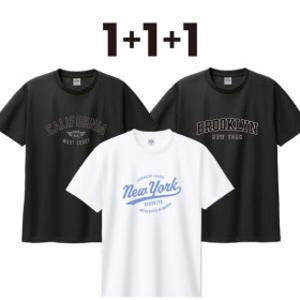 노드스타 1+1+1 기능성 쿨론 도시명 반팔티셔츠 남성 여성 여름특가 흰색 검정 쿨 반팔티 3장 1+1+1 행사