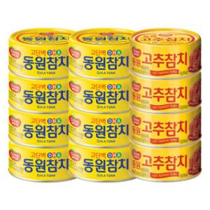 동원 DHA 참치 150G 8캔 + 고추참치 150G 4캔