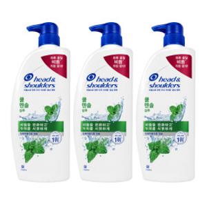 헤드앤숄더 쿨 멘솔 샴푸 850ml 3개