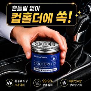 (여름철 냄새 잡기)신제품 딥앤스윗 쿨브리즈 차량용 실내용 초강력 방향 탈취제 페퍼민트향 200g