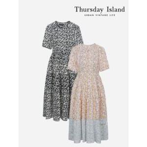 써스데이아일랜드 Thursday Island 패턴 믹스 롱 원피스 T244MOP234W 주문전 재고확인 필수