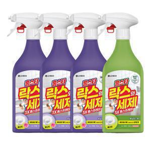 홈스타 락스와세제 3X 폼스프레이 후로랄 500ml 3개 + 후레쉬 500ml 1개