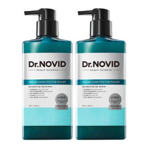 엘라스틴 닥터노비드 탈모증상완화 지루성두피용 약산성 비듬 샴푸 400ml 2개