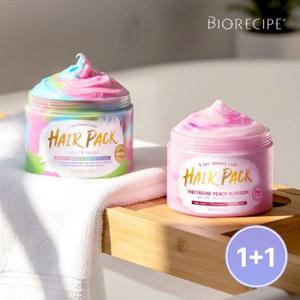 1+1 바이오레시피 1초 데미지 케어 헤어팩 300g 2종 /단백질트리트먼트 단백질헤어팩 미용실