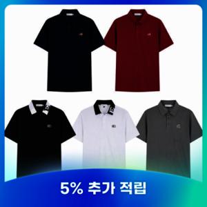 ELLE SPORT 엘르 남성 모던 헤리티지 카라 반팔 티셔츠