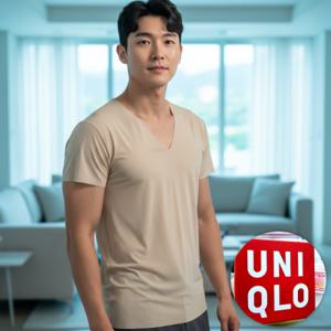 쿨링 여름 냉장고 에어리즘 심리스 메쉬 V넥 티셔츠