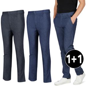 1+1 남성 스판 여름 청바지 데님 청작업복 남성바지 빅사이즈 1+1 행자 중