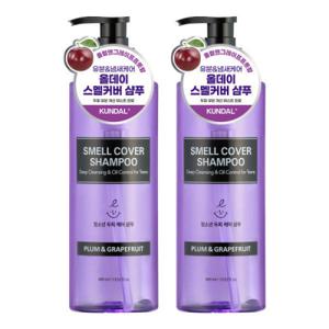 쿤달 올데이 스멜커버 청소년샴푸 플럼앤그레이프프룻 400ml 2개 +증정 리필팩 380ml