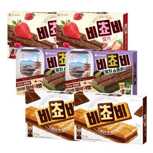 오리온 비쵸비 초코 5P 125g 2박스 + 딸기 5P 125g 2박스 + 말차쇼콜라 5P 125g 2박스