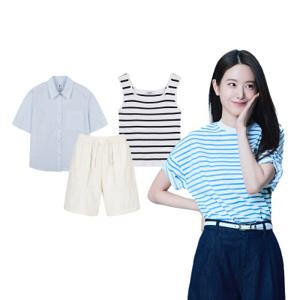 폴햄 여성 포플린 반팔 오버핏 셔츠_PHF2WC2123