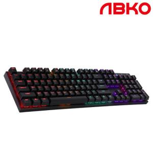 앱코 K640 LED 게이밍 기계식 키보드 블랙청축