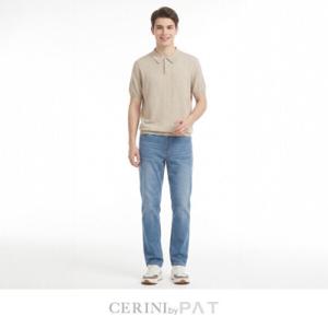 CERINI by PAT 남성 라이크라 쿨모션 여름 플로우 데님 스트레이트핏 청바지