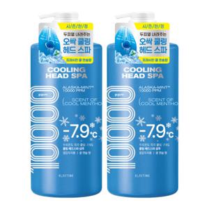 엘라스틴 쿨링 헤드 스파 샴푸 쿨멘솔 1000ml 2개