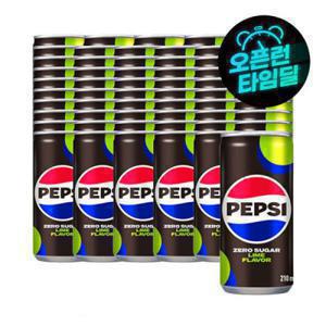 (타임딜) 펩시콜라 제로 라임 210ml x 60캔