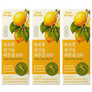 디어레시피 유기농 100 레몬즙 20g 14포 x3개 (총42포) (소비기한 27년10월1일) (2세트구매시 흑침환EVENT)