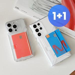 투명 카드케이스 2개 갤럭시 S26 S25 엣지 S24 23 FE 22 21 Ultra Plus A37 A16 A36 A15 A35 버디 점프 퀀텀 6 5 4 3 A24 A34 아이폰 17 16 15 Pro Max