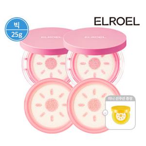[GS단독][빅] 엘로엘 핑크 톤업 빅 선쿠션 25g 본품2개+리필2개+미니선쿠션