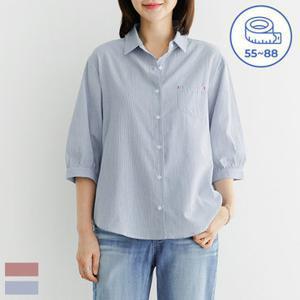 [데드라] 시크 스트라이프 셔츠 TBF3136 (~88size)