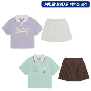 [백화점]MLB키즈 여아 스포티브 애슬레저 컬시브 스커트 티셔츠세트 7FS1A0263