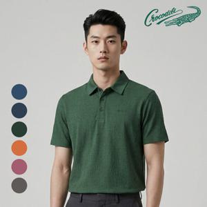 [크로커다일] 여름 캐주얼 클래식 쿨링 반팔 카라티 CDAABTS2456