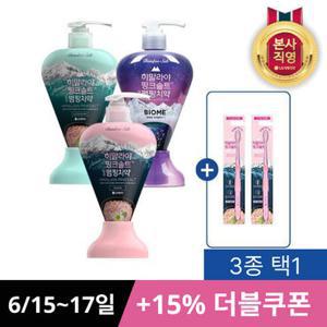 [최종쿠폰가 12,670원]죽염 히말라야 핑크솔트 펌핑치약 285g 2개+칫솔2개 3종 택1