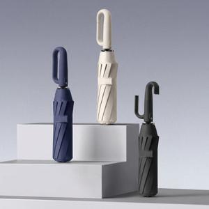 카라비너 3단 자동 우산 자외선차단 암막 우양산
