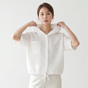 예시카 썸머 링클 크롭 반팔 후드 가디건 YV5KC243