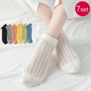 [7세트] 여성 여름 시원한 시스루 레이스 발목양말