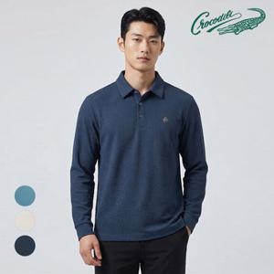 [크로커다일] 앰블럼 포인트 쿨 카라 티셔츠 CDAAATS1485