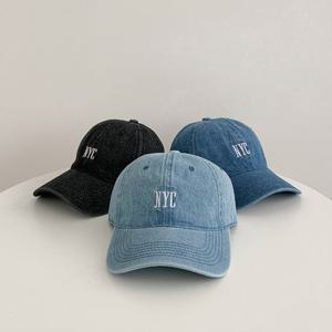 [깔끔한 데님] NYC 데님 청 볼캡 여성 캡모자 야구모자 운동 마라톤 러닝캡