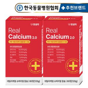 펫생각 리얼 칼슘 강아지 관절 영양제 2박스 4개월분