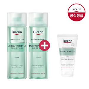 유세린 더모퓨리파이어 오일 컨트롤 토너 200ml 2개 (증)클렌징폼 50g