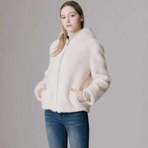 라벨르by신영모피 FAUX퍼 후드 자켓