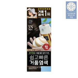미쟝센 올뉴 쉽고빠른 거품염색 3N 흑갈색, 1개