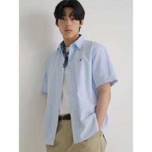 [빈폴멘] 옥스포드 반소매 셔츠  스카이 블루 (BC6365C11Q)