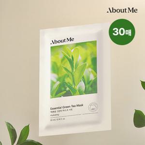 어바웃미 [정가 45,000원] 오코텍스 인증 시트_ 에센셜 마스크_그린티 _30매