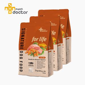 [마이펫닥터] 시그니처 포 라이프 시니어 강아지 사료, 2kg, 3ea