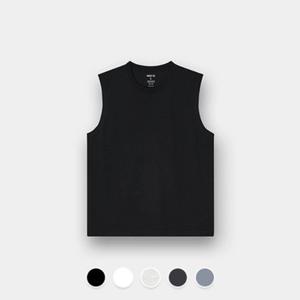 [백화점][지오다노] 남성 라운드넥 슬리브리스 머슬 나시 026543
