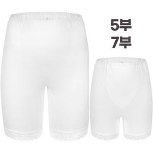 [BYC]여성 순면 하얀속바지 면속바지 엄마 할머니 흰색 5부 7부 긴 속바지