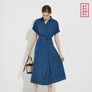 [TV상품]스테파넬 26SS 프린트 랩스타일 원피스